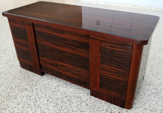 French Art Deco Macassar Ebony Desk